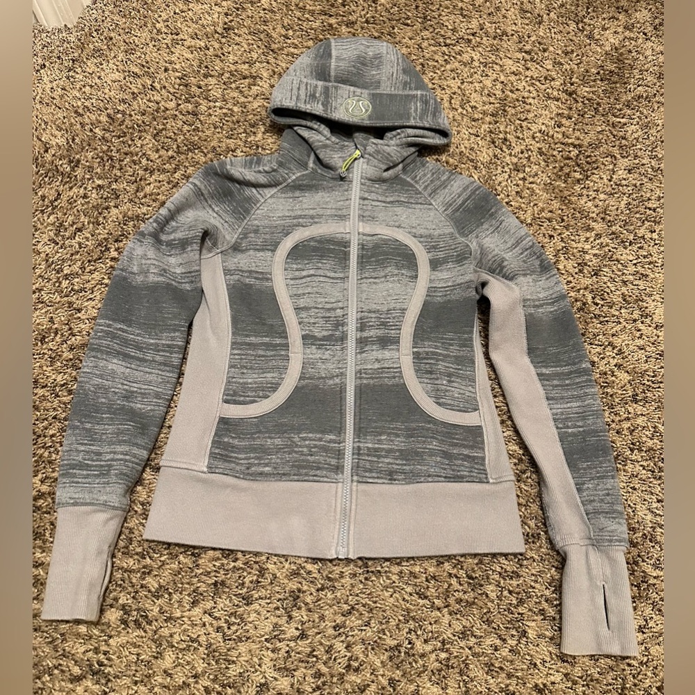 Lululemon Women's Scuba Full Zip Hoodie Gray Size 8 EUC